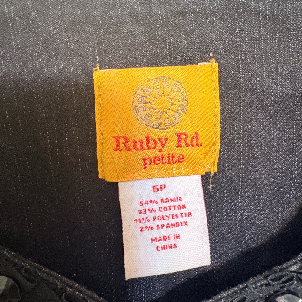 Ruby Rd. Black Jean Jacket With Embellishments - image 2